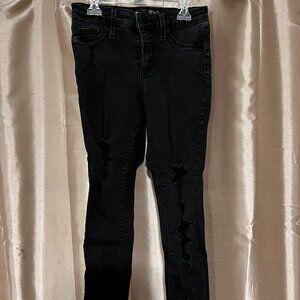 Black Skinny Ripped Jeans